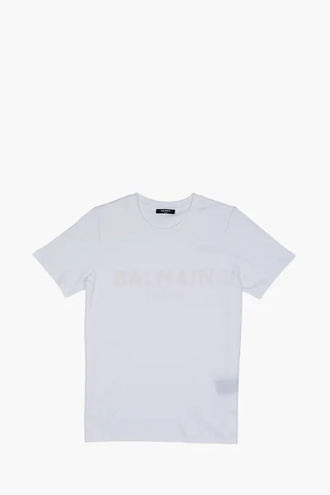 BALMAIN Women Balmain Paris Logo T-Shirt in White/Pink
