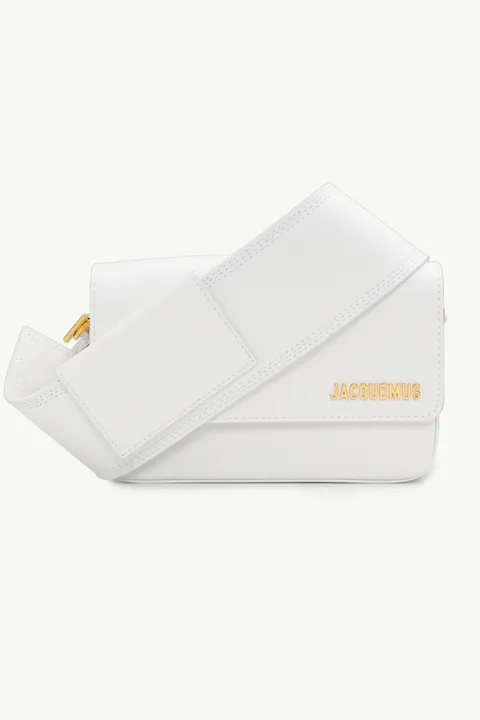 JACQUEMUS Le Carinu Bag in White Leather
