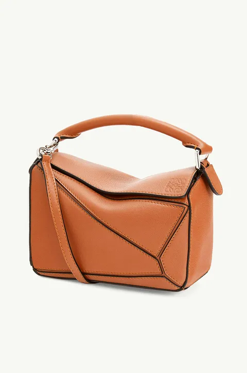 LOEWE Mini Puzzle Bag in Tan