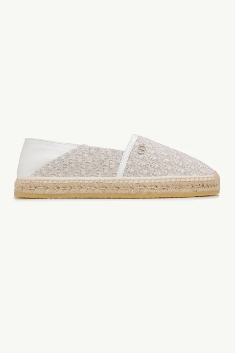 CHRISTIAN DIOR Paradise Oblique Espadrille in Off White