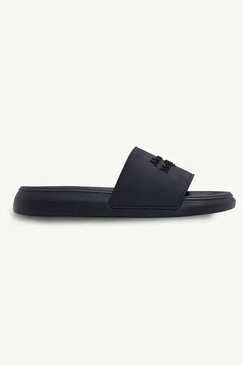 ALEXANDER MCQUEEN Women Signature Pool Oversized Slide in Black