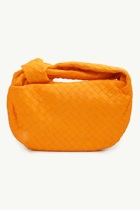 BOTTEGA VENETA Teen BV Jodie Shoulder Bag in Tangerine GHW