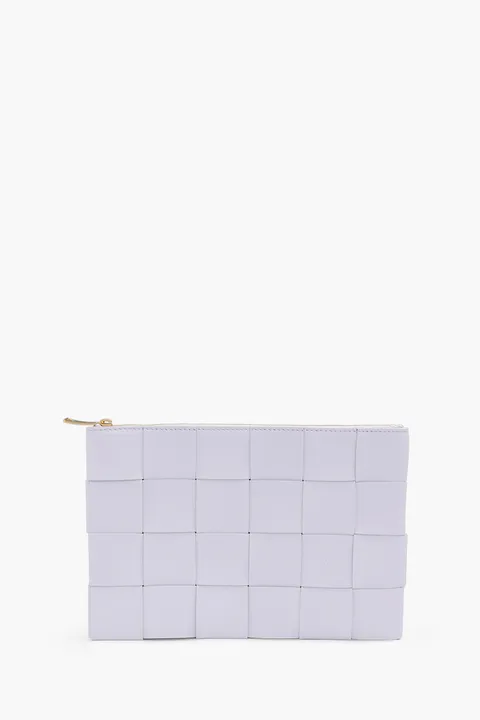 BOTTEGA VENETA Medium Pouch in Lilac with Small Intreccio