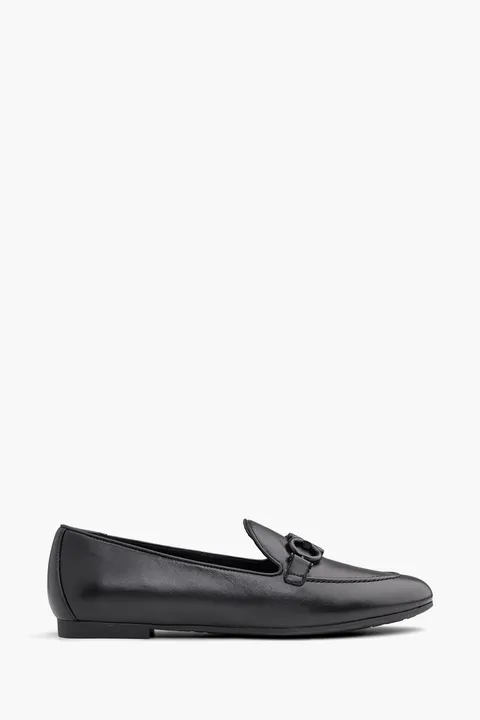 SALVATORE Ferragamo Women Trifoglio Gancini Moccasins Loafers Black