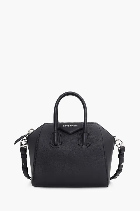 GIVENCHY Mini Antigona in Black Sugar Grained Leather