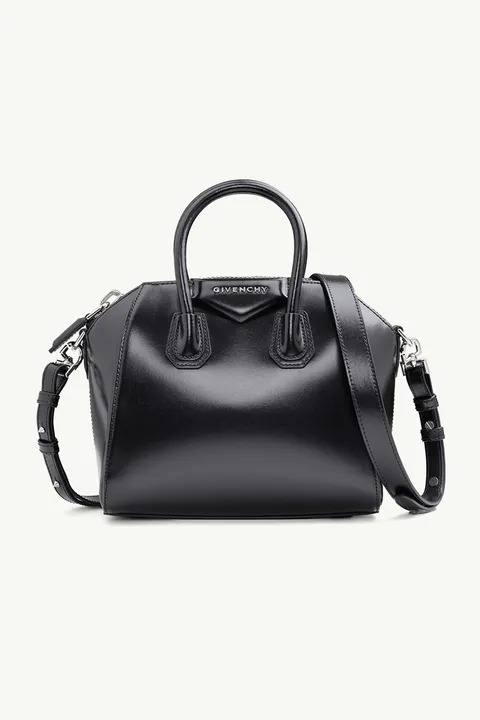GIVENCHY Mini Antigona in Black Smooth Leather