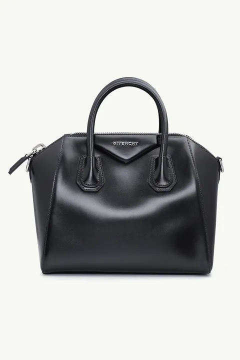 GIVENCHY Small Antigona in Black Smooth Leather