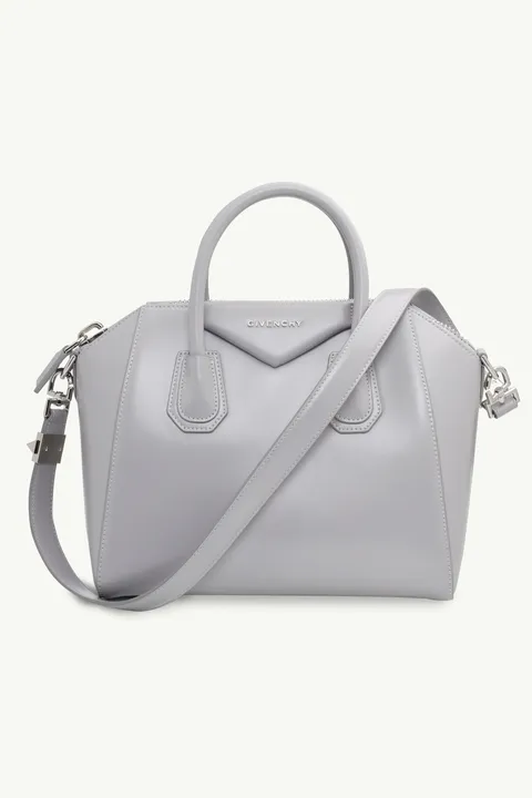 GIVENCHY Small Antigona in Cloud Grey Smooth Leather