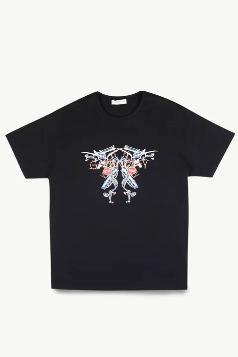GIVENCHY Men Neon Light Regular Fit T-Shirt in Black