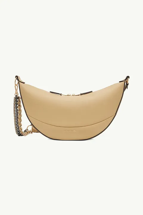 MARC JACOBS The Eclipse Shoulder Bag in Tan Leather with Chain Strap