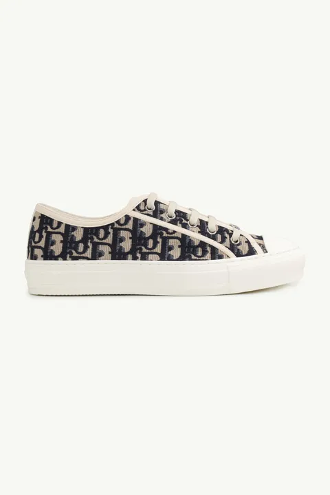 CHRISTIAN DIOR Walk'N'Dior Oblique Embroidered Sneakers in Deep Blue