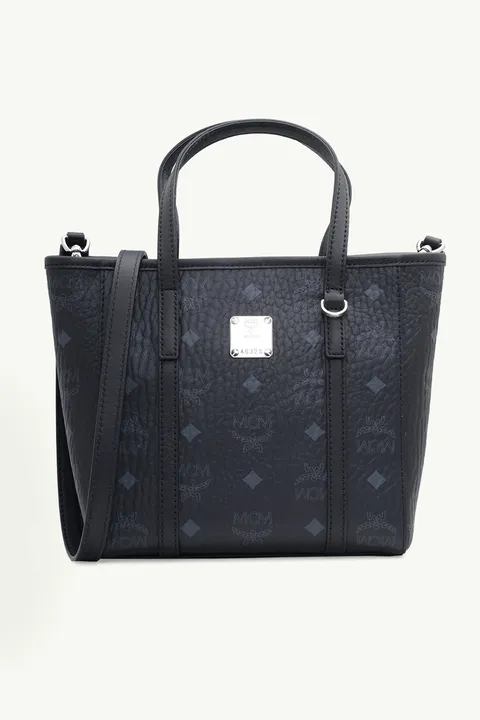 MCM Mini Toni Shopper Tote Bag in Black