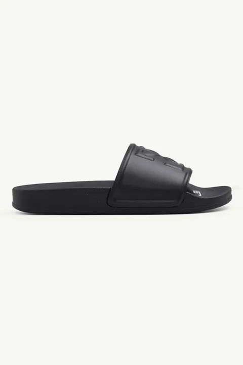 OFF WHITE Women Arrows Logo Embossed Slides in Black