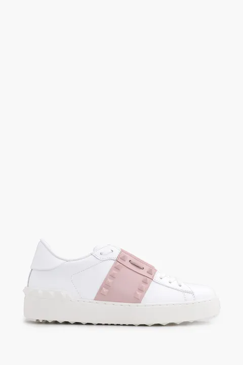 VALENTINO Women Untitled Open Sneakers in White/Pink